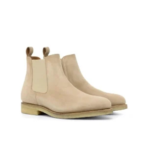 Beige Leather Boot